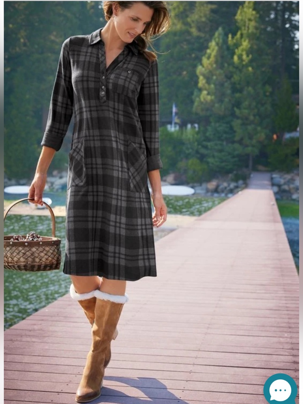 Soft Surroundings Paramount Plaid Dress